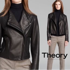 Lambskin Leather Theory Phelan Leather Jacket Theory Jackets Coats